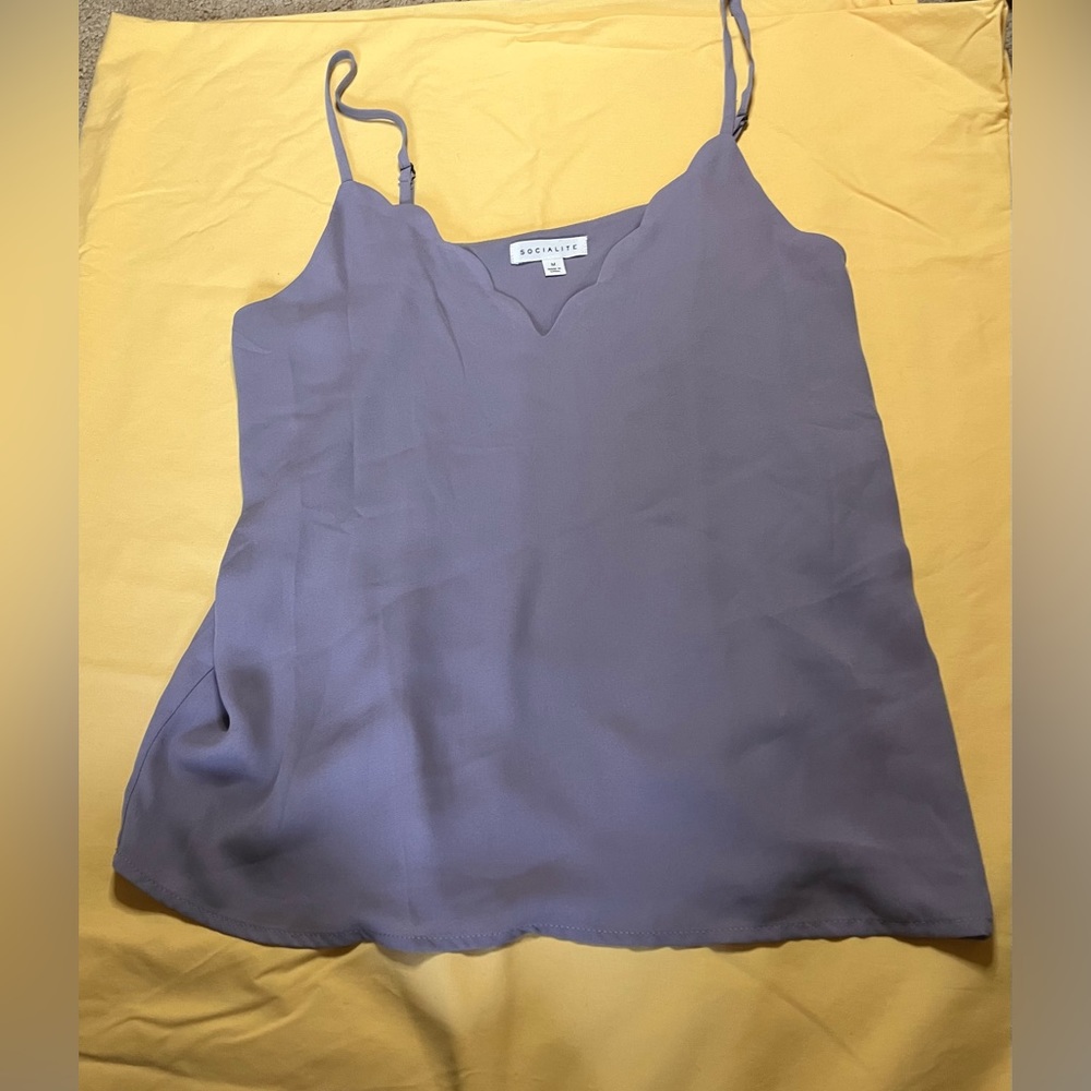 Socialite Scalloped Top